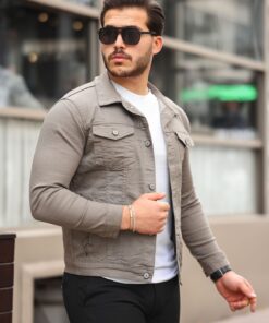 Koyu BEJ Erkek Kot Ceket
