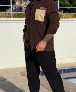 ERKEK BOHEM  ETNİK CEP DETAYLI GÖMLEK