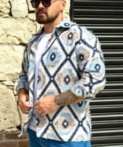 ERKEK ETNİK DESEN GÖMLEK